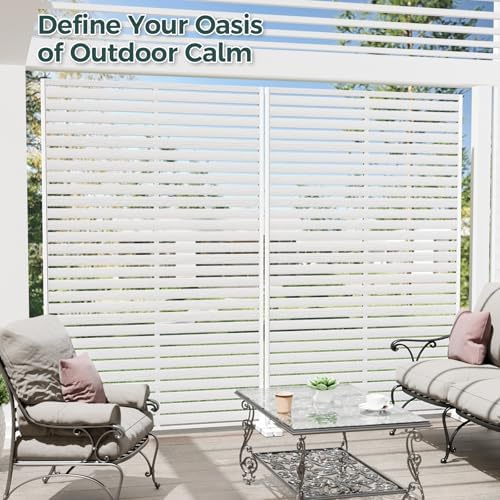 72" privacy screen outdoor privacy fence panel for shown in use
