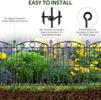 decorative garden fence 17in x 15ft, 15 panels, close-up detail