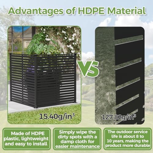 47" w x 48" h air conditioner fence showing dimensions