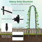 71" x 71" cucumber trellis for raised bed, close-up detail