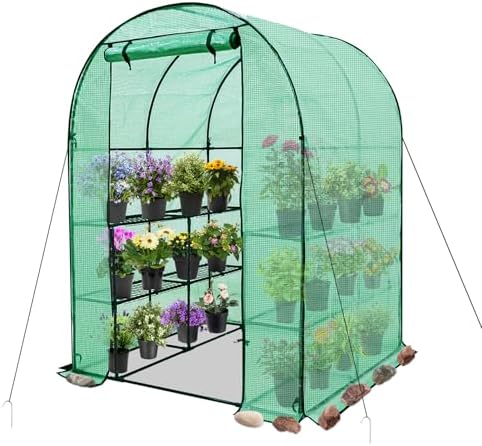 eagle peak 3-tier walk in portable greenhouse with, main product view