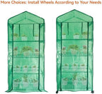 mini greenhouse,4 tier small portable greenhouses kit with on a desk or shelf