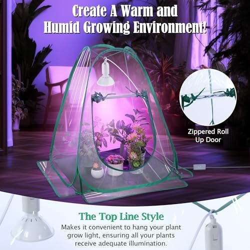 meonum mini greenhouse indoor with 10w grow light, package contents