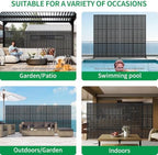 privacy screen for patio, outdoor freestanding metal privacy, package contents