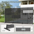 72" privacy screen outdoor privacy fence panel for, side view
