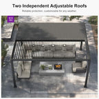 purple leaf louvered pergola 13' x 15' outdoor, package contents