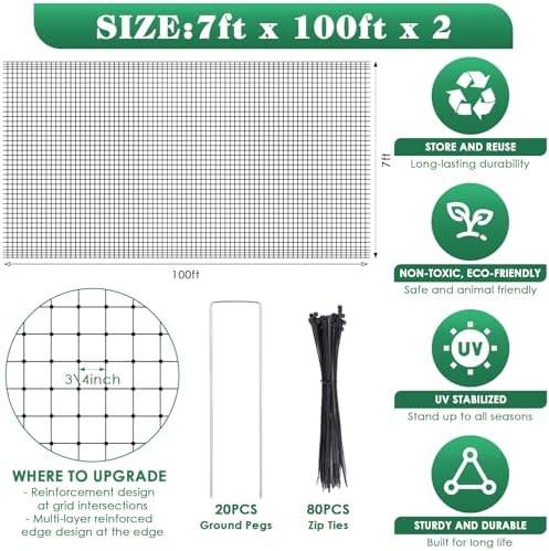 2 roll deer fence netting, 7.5 x 200 shown in use