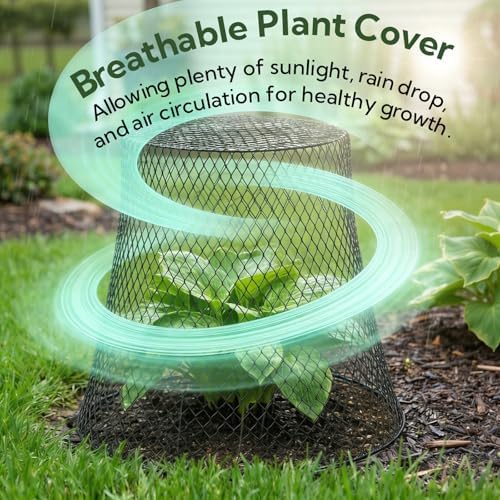soujoy 10 pcs 8"x8" chicken wire plant protect showing dimensions
