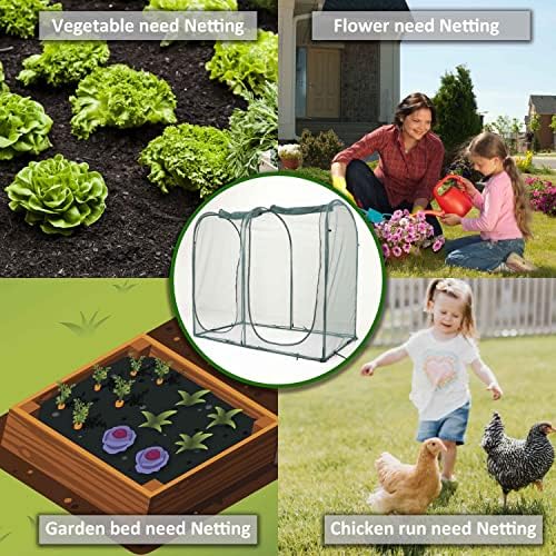 poray large tunnel 73''x37''x61''plant netting cover,5ft tall crop on a desk or shelf
