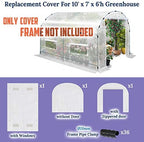 benefitusa greenhouse replacement cover half-transparent greenhouse cover (10'x7'x6') shown in use