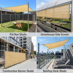 90% sun shade cloth 10x30ft heavy duty shade, front angle view