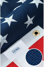 american flags for outside 3x5-100% polyester made in, front angle view
