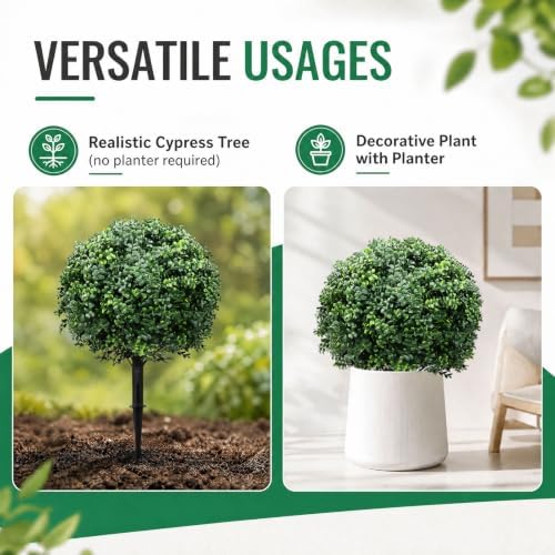 24 inch artificial boxwood topiary trees, set of, package contents