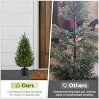 vivatrees 3ft artificial topiary cedar trees, uv-resistant faux, package contents