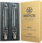 HPS 1000 Watt Grow Light Bulb E39 60% Increases on RED Spectrum 1950μmol 136000lm Ultra Bloom Flowering High Pressure Sodium 2-Pack