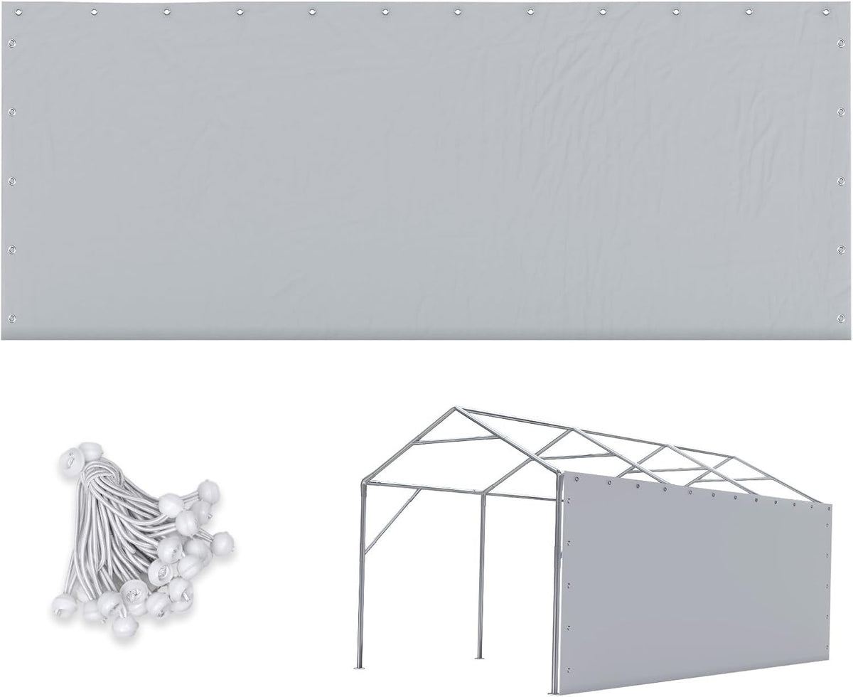 quictent 20 ft long carport replacement sidewall with, main product view