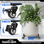 10-17 inch adjustable plant caddy with wheels heavy, side view