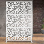 elevens free decorative privacy screen with stand, outdoor, front angle view