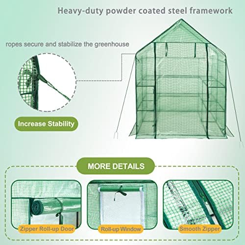 sungift walk-in greenhouse, 57 x 61 x 80 on a desk or shelf