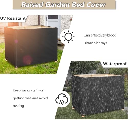 outdoor raised garden bed winter cover with transparent on a desk or shelf