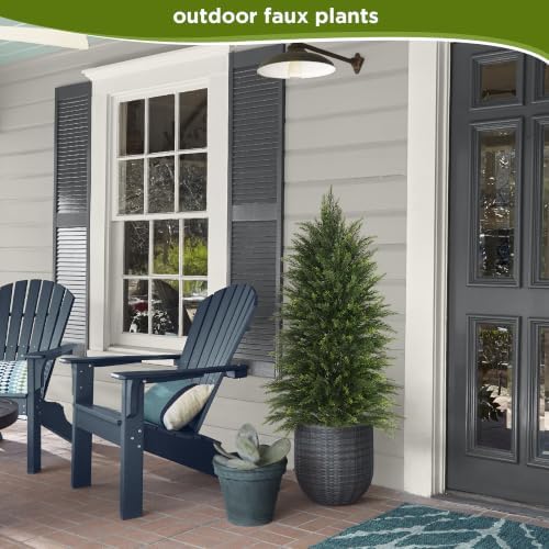 4ft full artificial cedar trees set of 2 on a desk or shelf