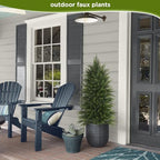 4ft full artificial cedar trees set of 2 on a desk or shelf