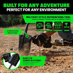 rhino usa survival shovel with pick - military, package contents