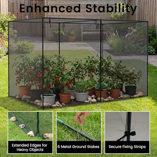 giantex garden crop cage, 10 x 6.5 x, side view