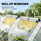 outsunny 6' x 3' x 3' portable greenhouse, side view