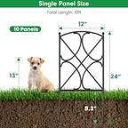 amagabeli garden & home 10 panels 24in(h)×10ft(l) decorative, package contents