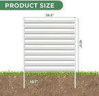 metal air conditioner fence, 42''h x 38''w (3panels), close-up detail
