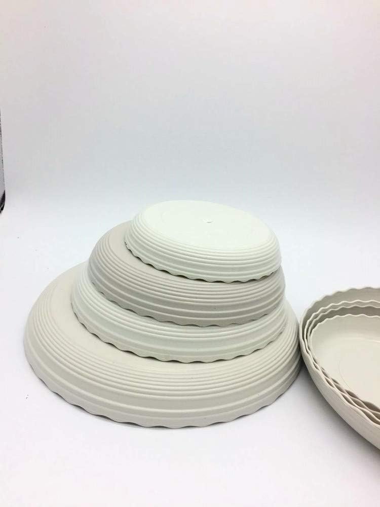 12 Inch Light Grey Plant Saucers 5 Pack,Saucers for Potted Plants,Flower Pot Drip Trays for Indoor & Outdoor Ceramic or Plastic Flower Pot Drip Trays for Large to Small Pots