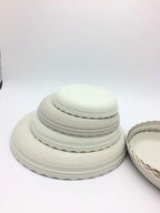 12 Inch Light Grey Plant Saucers 5 Pack,Saucers for Potted Plants,Flower Pot Drip Trays for Indoor & Outdoor Ceramic or Plastic Flower Pot Drip Trays for Large to Small Pots