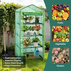 4 tier mini indoor greenhouse,27"x19"x62" greenhouse for indoors&greenhouses, package contents