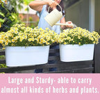 lalagreen large rail planter (17 in, 4 pack) showing dimensions