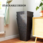 outsunny 28 inch plastic tall planters for outdoor, front angle view