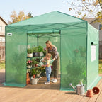 eagle peak 10x10 portable walk-in greenhouse, pop-up indoor showing dimensions
