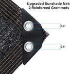winemana 48x20 ft shade cloth for garden, durable, close-up detail