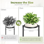 3 tier corner plant stand indoor outdoor, metal, side view