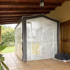 eagle peak 8x6 walk in pop up greenhouse on a desk or shelf