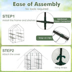 happygrill greenhouses for outdoors, portable greenhouse with pe, side view