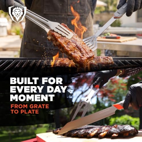 dalstrong 4-pc bbq grill tool set - knife, close-up detail