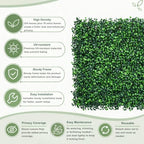 20''x20'' 24 pieces artificial hedge boxwood panels uv, side view