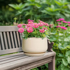 g epgardening ceramic planter, 7 inch plant pots, side view