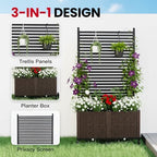 6ft planter box with privacy screen, trellis and, package contents
