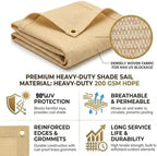 90% sun shade cloth 10x30ft heavy duty shade, close-up detail