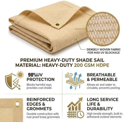 90% sun shade cloth 10x30ft heavy duty shade, close-up detail