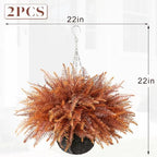 2 set artificial fall ferns hanging plants for, package contents
