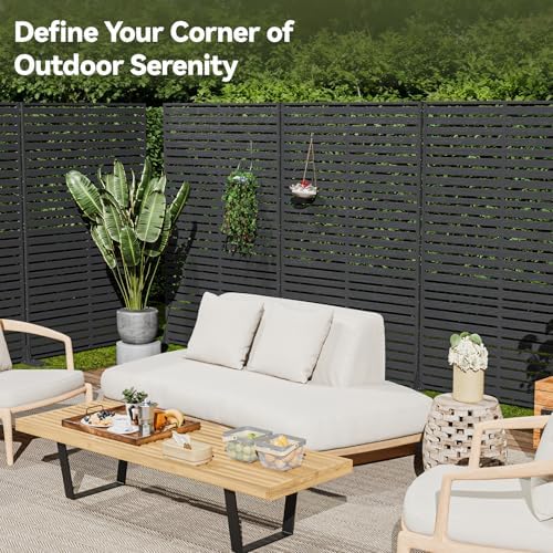 outdoor privacy screen 72" h x 47" w shown in use