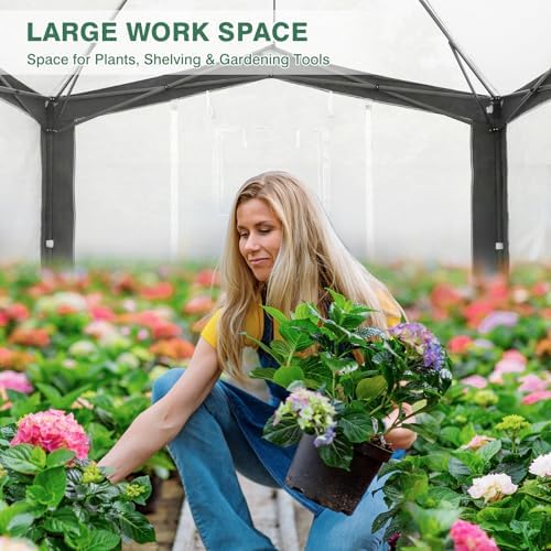 eagle peak 12x8 walk in pop up greenhouse, view 9